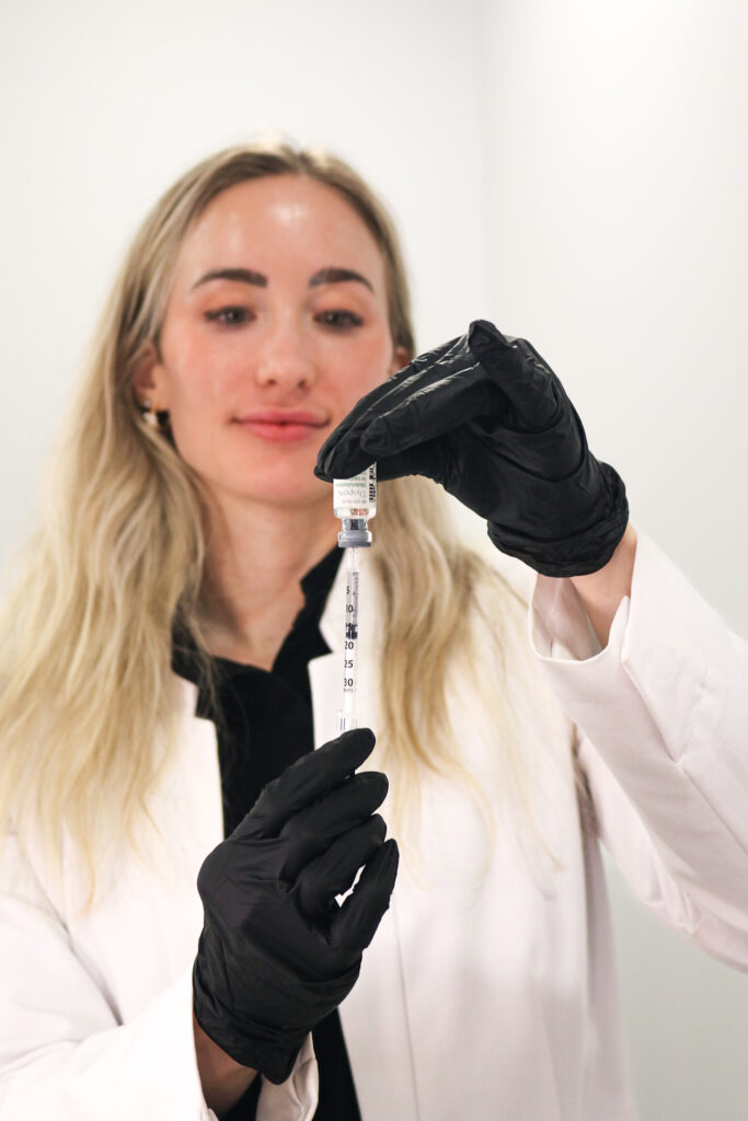 Expert injector preparing Botox syringe at Skin Social med spa Sandy Springs GA